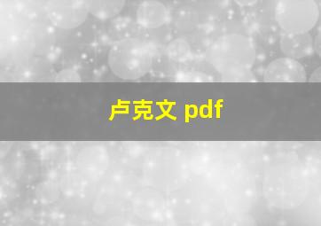 卢克文 pdf